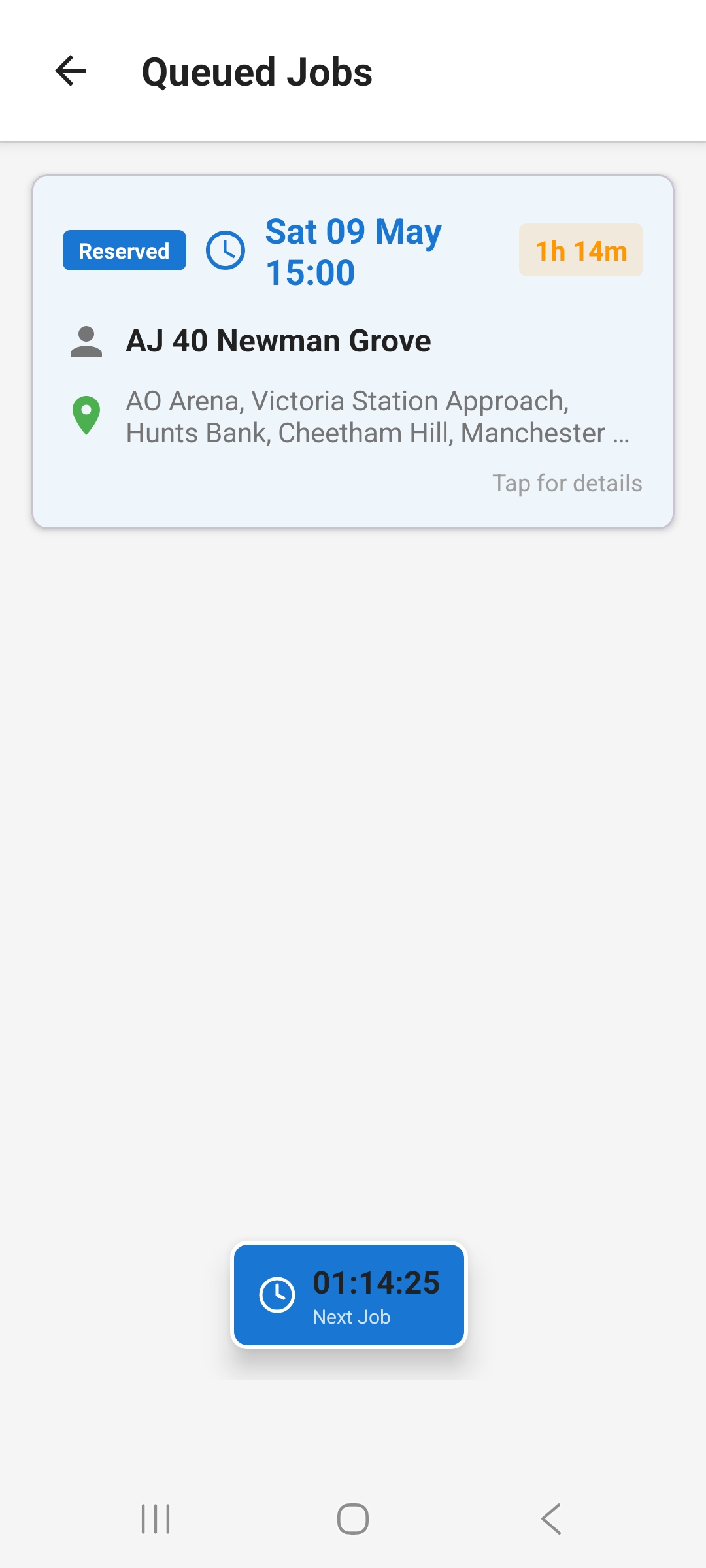 Reserved job view 2