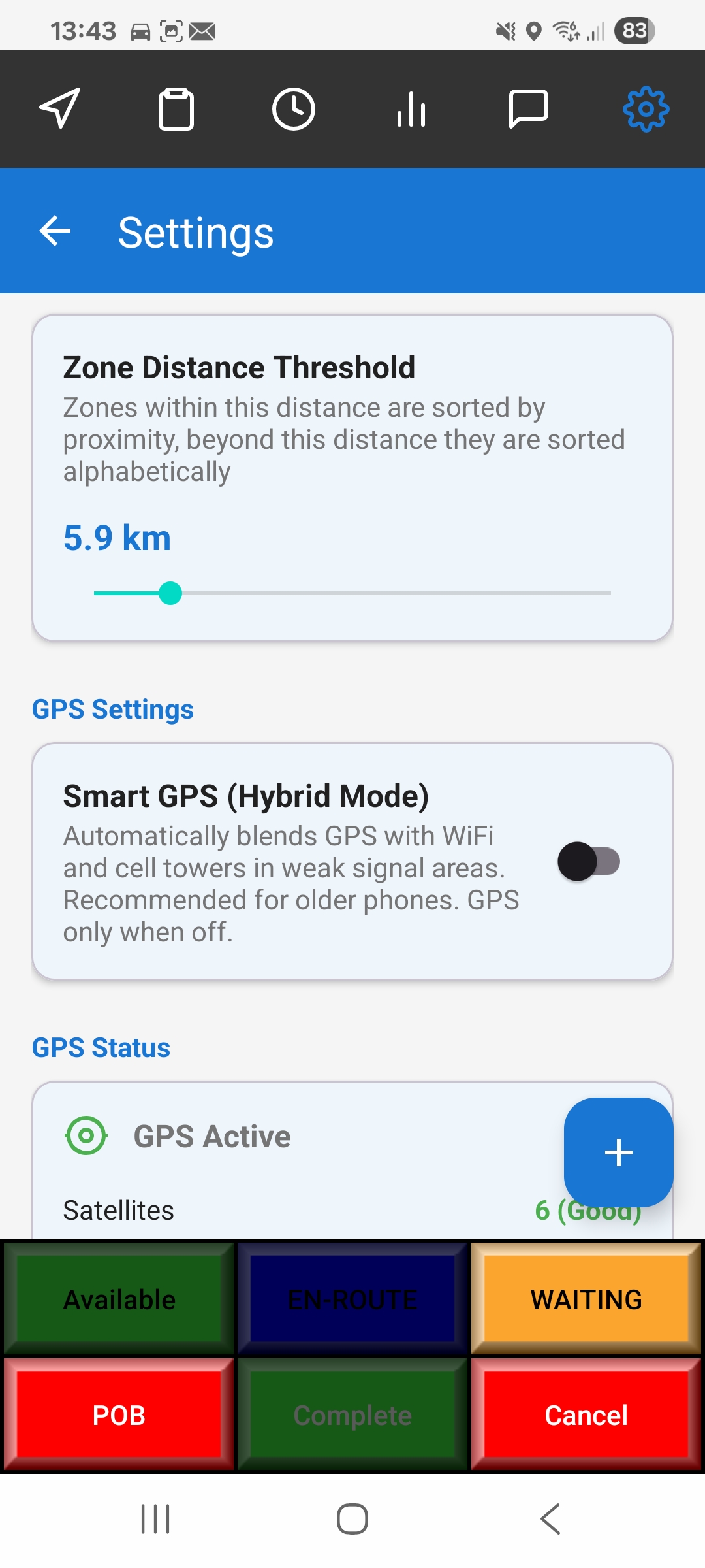 Driver app settings 4